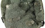 Prasiolite (Green Quartz) Geode With Stand #100328-4
